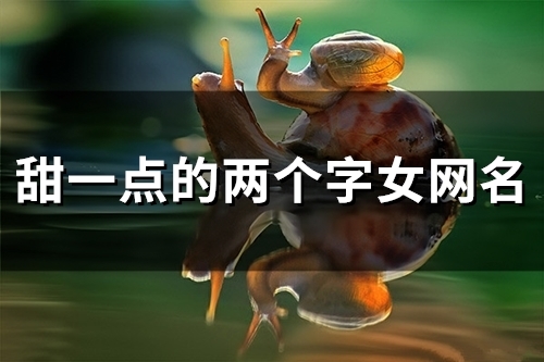 甜一点的两个字女网名(精选103个)