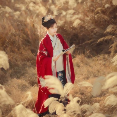 高清好看的红衣女子唯美古风头像图片大全(精选38张)