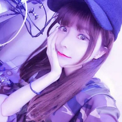 梦幻冰紫色星空少女头像(18张)