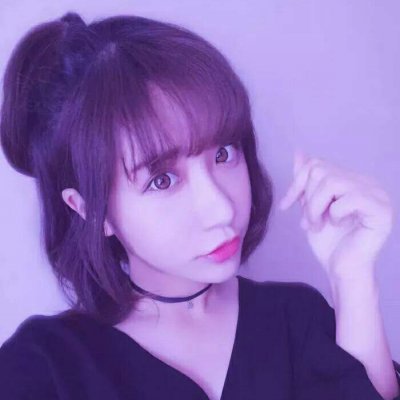 梦幻冰紫色星空少女头像(18张)