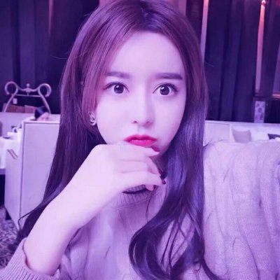 梦幻冰紫色星空少女头像(18张)