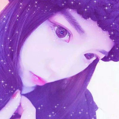 梦幻冰紫色星空少女头像(18张)