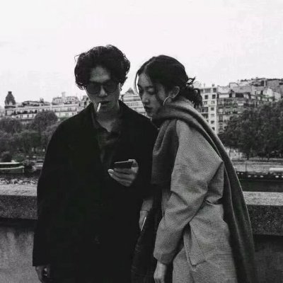 高清黑白情侣头像一男一女(共20张)