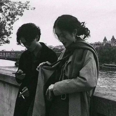 高清黑白情侣头像一男一女(共20张)