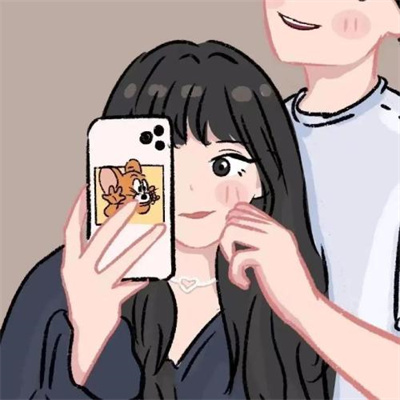 简约手绘情侣头像一男一女(20张)