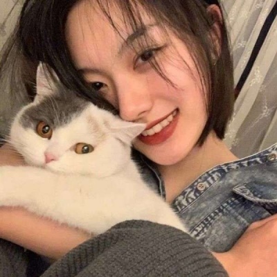 漂亮女生怀抱萌猫头像大全(精选24张)