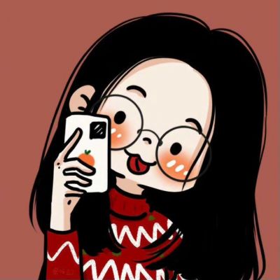 戴眼镜卡通女生微信头像(精选18张)