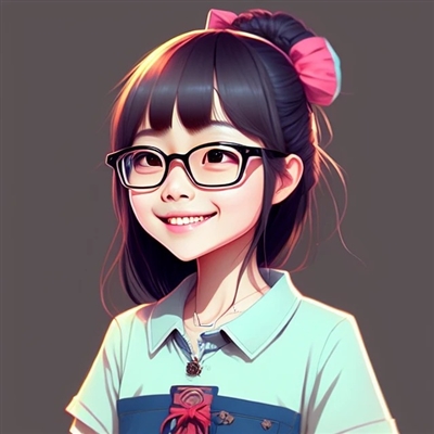 戴眼镜卡通女生微信头像(精选18张)