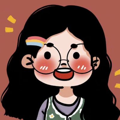 戴眼镜卡通女生微信头像(精选18张)