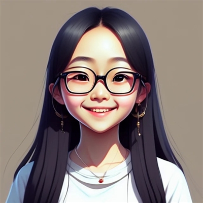 戴眼镜卡通女生微信头像(精选18张)