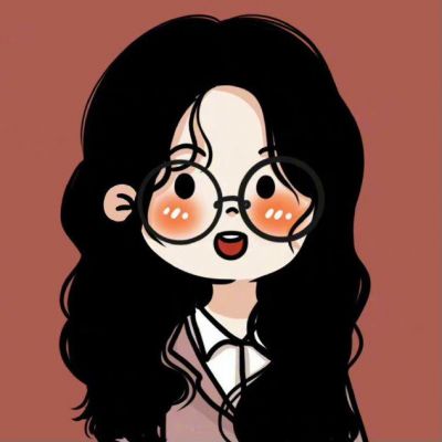 戴眼镜卡通女生微信头像(精选18张)