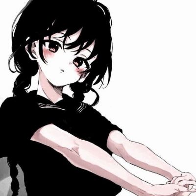黑白女漫头像图片大全(共24张)