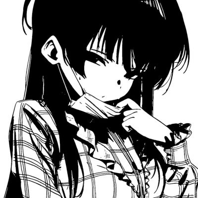 黑白女漫头像图片大全(共24张)