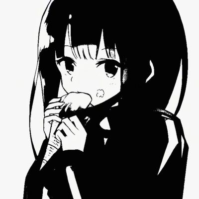 黑白女漫头像图片大全(共24张)