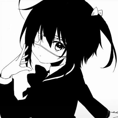 黑白女漫头像图片大全(共24张)