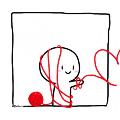 高清简笔画情侣头像小人图片大全(共18张)