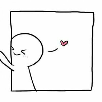 高清简笔画情侣头像小人图片大全(共18张)