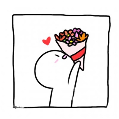 高清简笔画情侣头像小人图片大全(共18张)