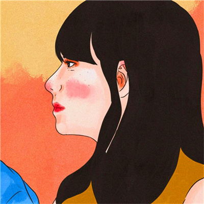 简约手绘情头一男一女(优选24张)