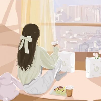 简约手绘情头一男一女(优选24张)